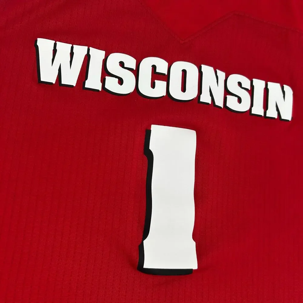 Adidas Men's Wisconsin Badgers #1 Red Authentic Swingman Jersey size XL